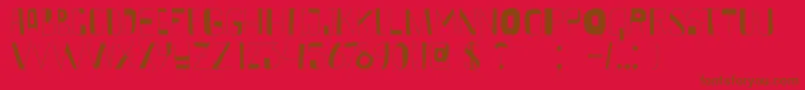 DkKurkuma Font – Brown Fonts on Red Background