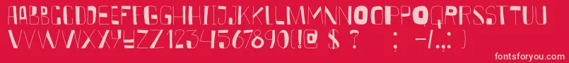 DkKurkuma Font – Pink Fonts on Red Background