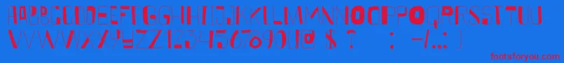 DkKurkuma Font – Red Fonts on Blue Background