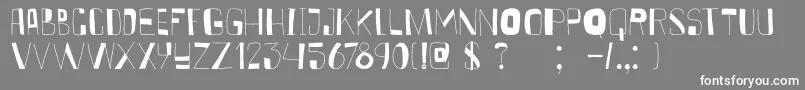 フォントDkKurkuma – 灰色の背景に白い文字