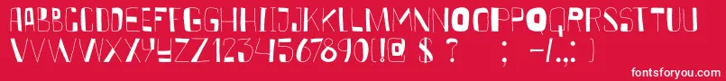 DkKurkuma Font – White Fonts on Red Background