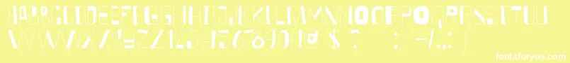 DkKurkuma Font – White Fonts on Yellow Background