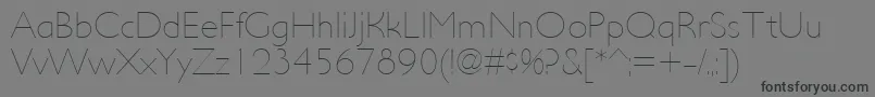 UltimapdacUltralight Font – Black Fonts on Gray Background