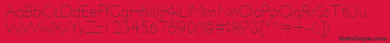 UltimapdacUltralight Font – Black Fonts on Red Background