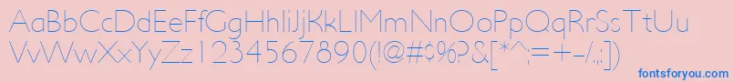 UltimapdacUltralight Font – Blue Fonts on Pink Background