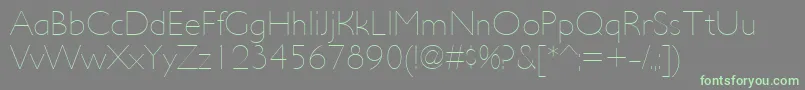 UltimapdacUltralight Font – Green Fonts on Gray Background