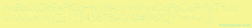 UltimapdacUltralight Font – Green Fonts on Yellow Background