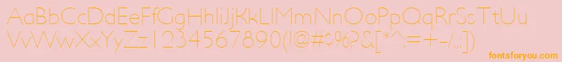 UltimapdacUltralight Font – Orange Fonts on Pink Background