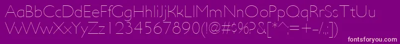 UltimapdacUltralight Font – Pink Fonts on Purple Background