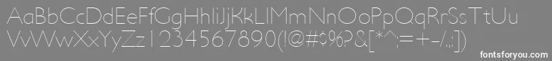 UltimapdacUltralight Font – White Fonts on Gray Background