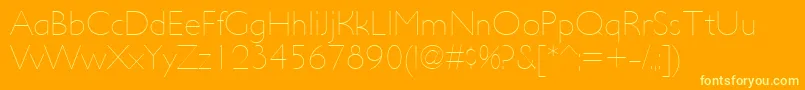 UltimapdacUltralight Font – Yellow Fonts on Orange Background