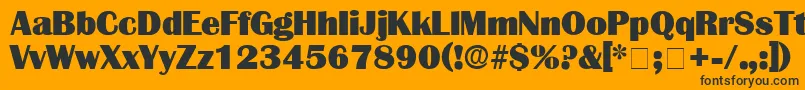 BurinDisplaySsi Font – Black Fonts on Orange Background