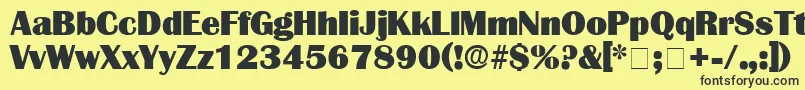 BurinDisplaySsi Font – Black Fonts on Yellow Background