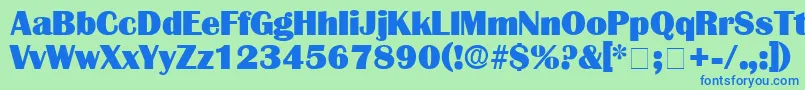 BurinDisplaySsi Font – Blue Fonts on Green Background