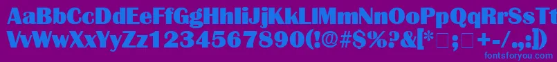 BurinDisplaySsi Font – Blue Fonts on Purple Background