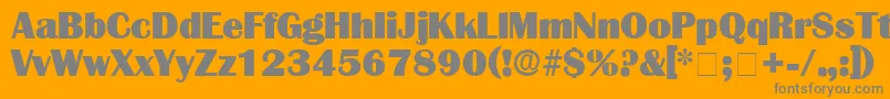 BurinDisplaySsi Font – Gray Fonts on Orange Background