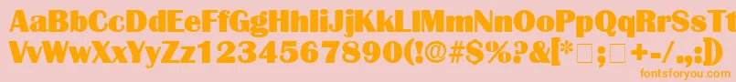 BurinDisplaySsi Font – Orange Fonts on Pink Background