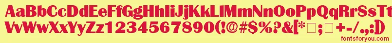 BurinDisplaySsi Font – Red Fonts on Yellow Background