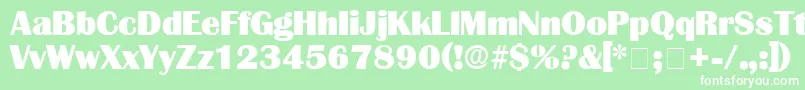 BurinDisplaySsi Font – White Fonts on Green Background