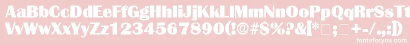 BurinDisplaySsi Font – White Fonts on Pink Background