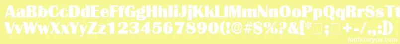 BurinDisplaySsi Font – White Fonts on Yellow Background