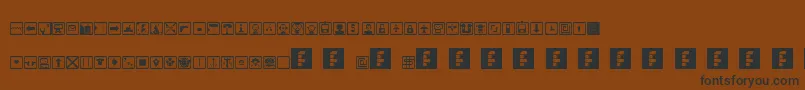 Шрифт SpaceGameIcons – чёрные шрифты на коричневом фоне