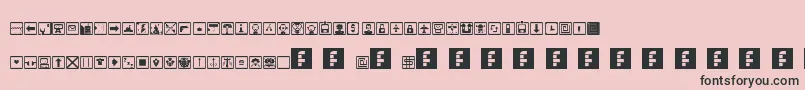 SpaceGameIcons Font – Black Fonts on Pink Background