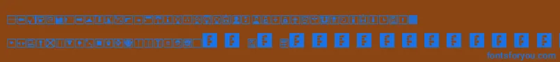 SpaceGameIcons Font – Blue Fonts on Brown Background