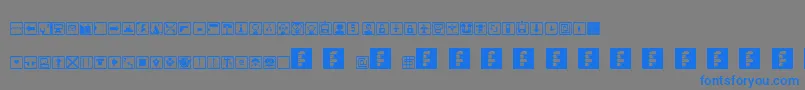Шрифт SpaceGameIcons – синие шрифты на сером фоне