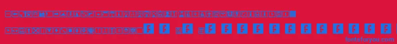 SpaceGameIcons Font – Blue Fonts on Red Background