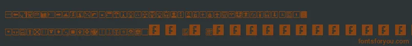 SpaceGameIcons Font – Brown Fonts on Black Background