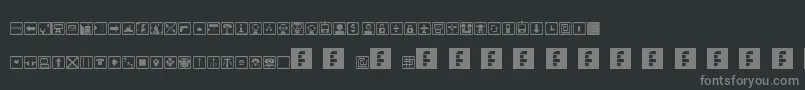 Шрифт SpaceGameIcons – серые шрифты на чёрном фоне