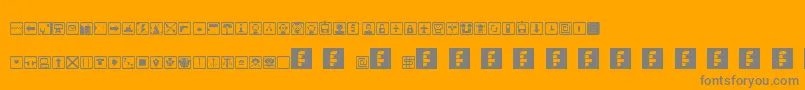 SpaceGameIcons Font – Gray Fonts on Orange Background