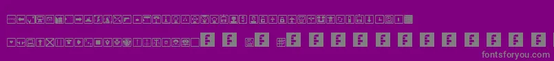 Czcionka SpaceGameIcons – szare czcionki na fioletowym tle