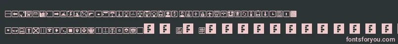 SpaceGameIcons Font – Pink Fonts on Black Background