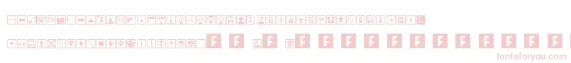 SpaceGameIcons Font – Pink Fonts on White Background