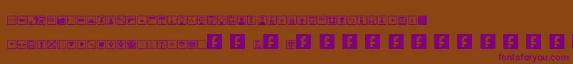 SpaceGameIcons Font – Purple Fonts on Brown Background