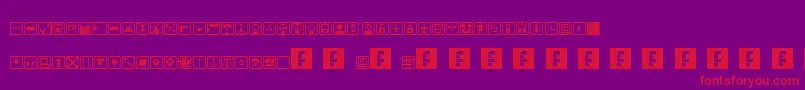 fuente SpaceGameIcons – Fuentes Rojas Sobre Fondo Morado