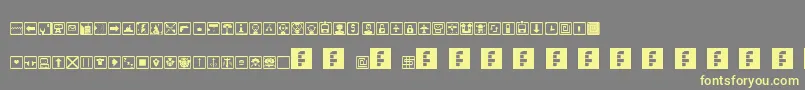 SpaceGameIcons Font – Yellow Fonts on Gray Background