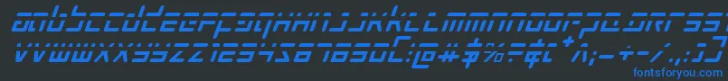 Prokofievphi Font – Blue Fonts on Black Background