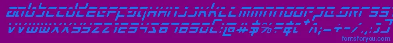 Prokofievphi Font – Blue Fonts on Purple Background