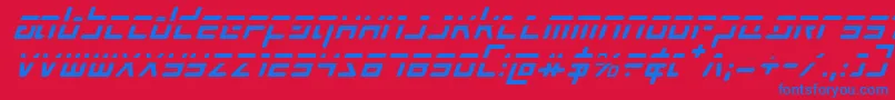 Prokofievphi Font – Blue Fonts on Red Background