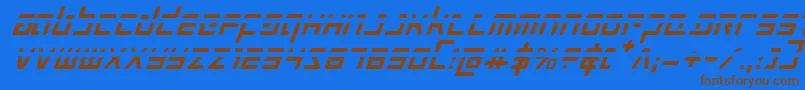 Prokofievphi Font – Brown Fonts on Blue Background