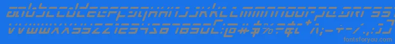 Prokofievphi Font – Gray Fonts on Blue Background