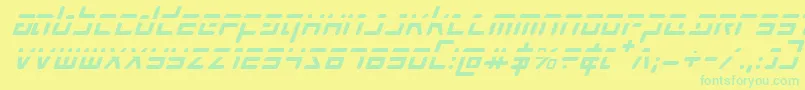 Prokofievphi Font – Green Fonts on Yellow Background