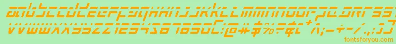 Prokofievphi Font – Orange Fonts on Green Background