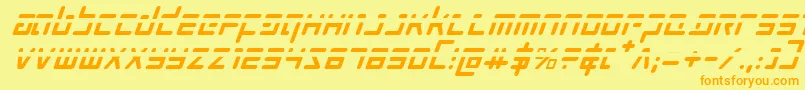 Prokofievphi Font – Orange Fonts on Yellow Background