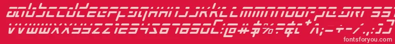 Prokofievphi Font – Pink Fonts on Red Background