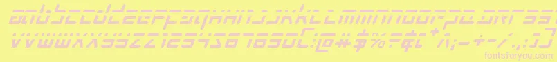 Prokofievphi Font – Pink Fonts on Yellow Background