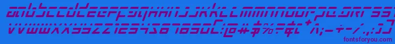 Prokofievphi Font – Purple Fonts on Blue Background